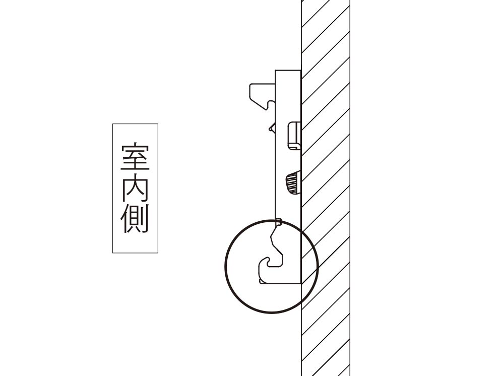 ロールスクリーン　ブラケット取り付け向き