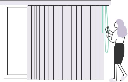 バーチカルブラインド 片開き