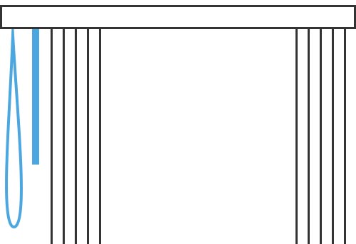 バーチカルブラインド 左操作