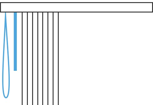 バーチカルブラインド 左操作左寄せ