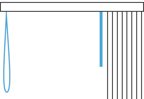 バーチカルブラインド 左操作左寄せ