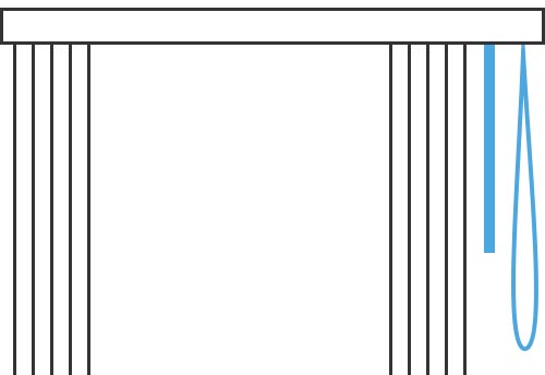 バーチカルブラインド 左操作