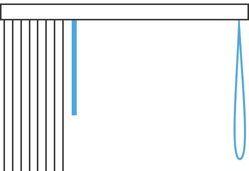 バーチカルブラインド 左操作左寄せ