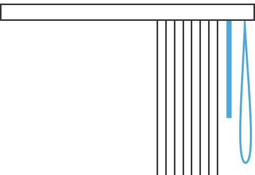 バーチカルブラインド 左操作左寄せ