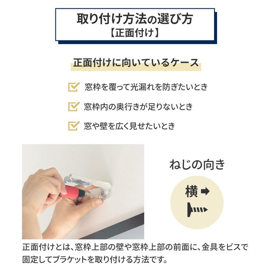 取り付け方法の選び方 正面付けの場合