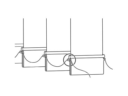 バーチカルブラインド ボトムコードの取り付け方法 ルーバーの角度