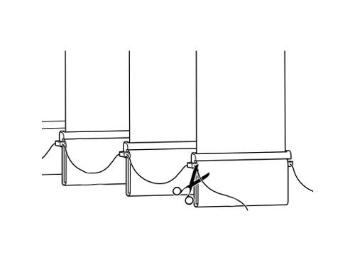 バーチカルブラインド ボトムコードの取り付け方法 余ったボトムコードをカット