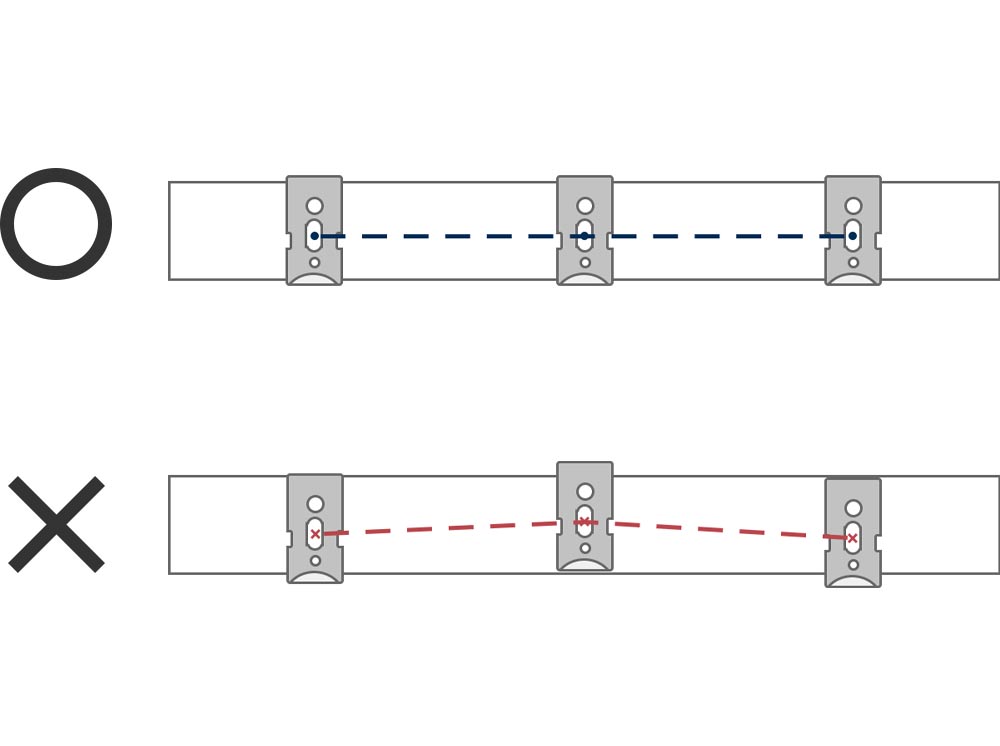バーチカルブライン 取り付け方法 天井付け 平行