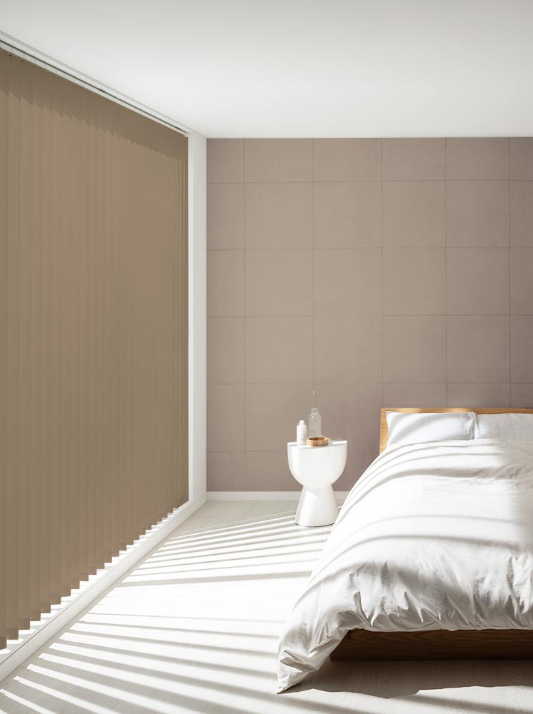 バーチカルブラインドの生地 アクセントクロス ブラウン