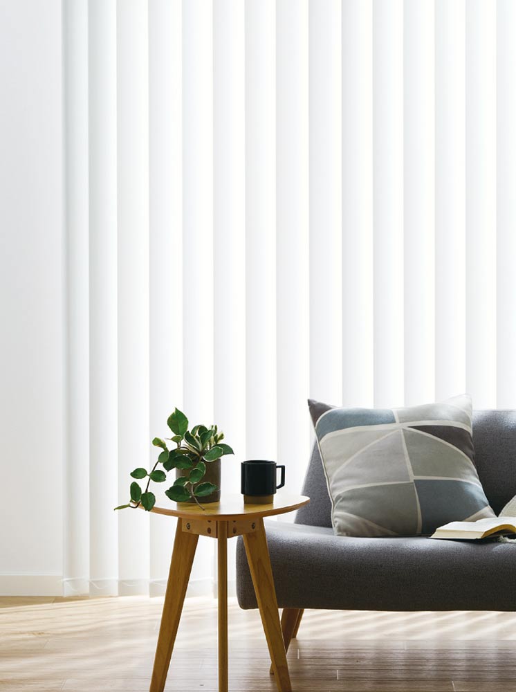 バーチカルブラインドの生地 ベース壁紙 ホワイト