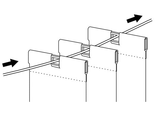 ルーバーの洗濯方法 ルーバーに紐を通す