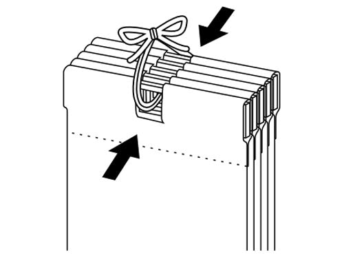 ルーバーの洗濯方法 ルーバーを束ねる