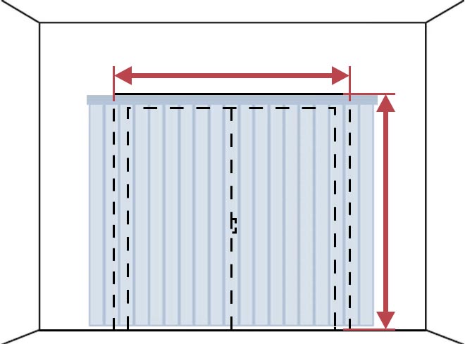 バーチカルブライン サイズの測り方 窓枠に取り付ける 掃き出し窓