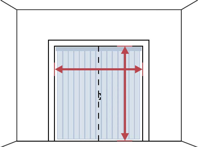バーチカルブライン サイズの測り方 窓枠内に取り付ける 掃き出し窓