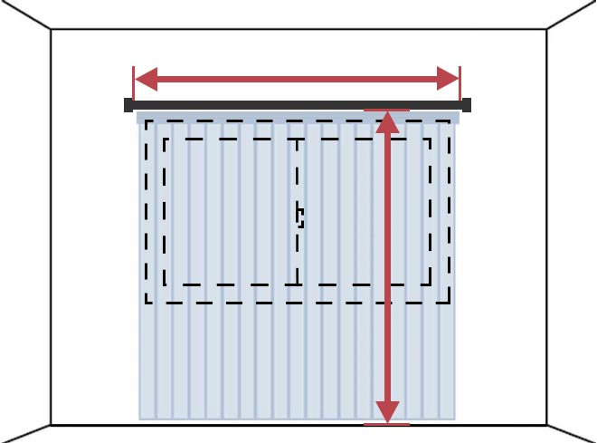 バーチカルブライン サイズの測り方 カーテンレールに取り付ける 腰窓
