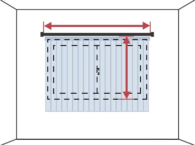 バーチカルブライン サイズの測り方 カーテンレールに取り付ける 腰窓