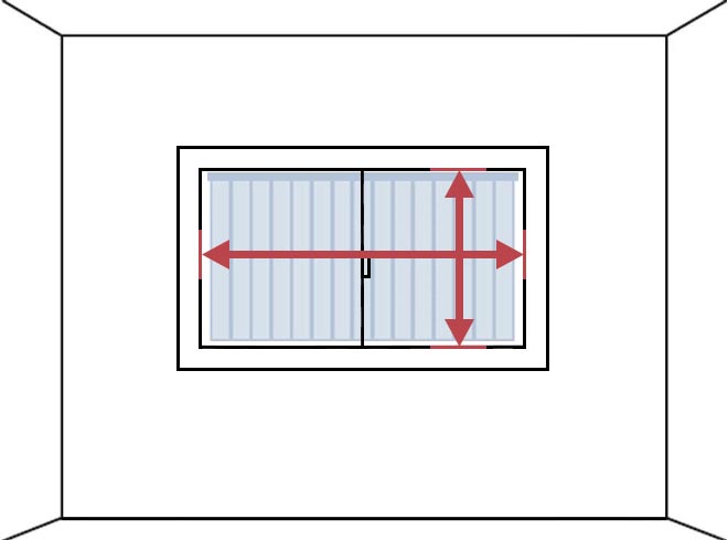 バーチカルブライン サイズの測り方 窓枠内に取り付ける 腰窓