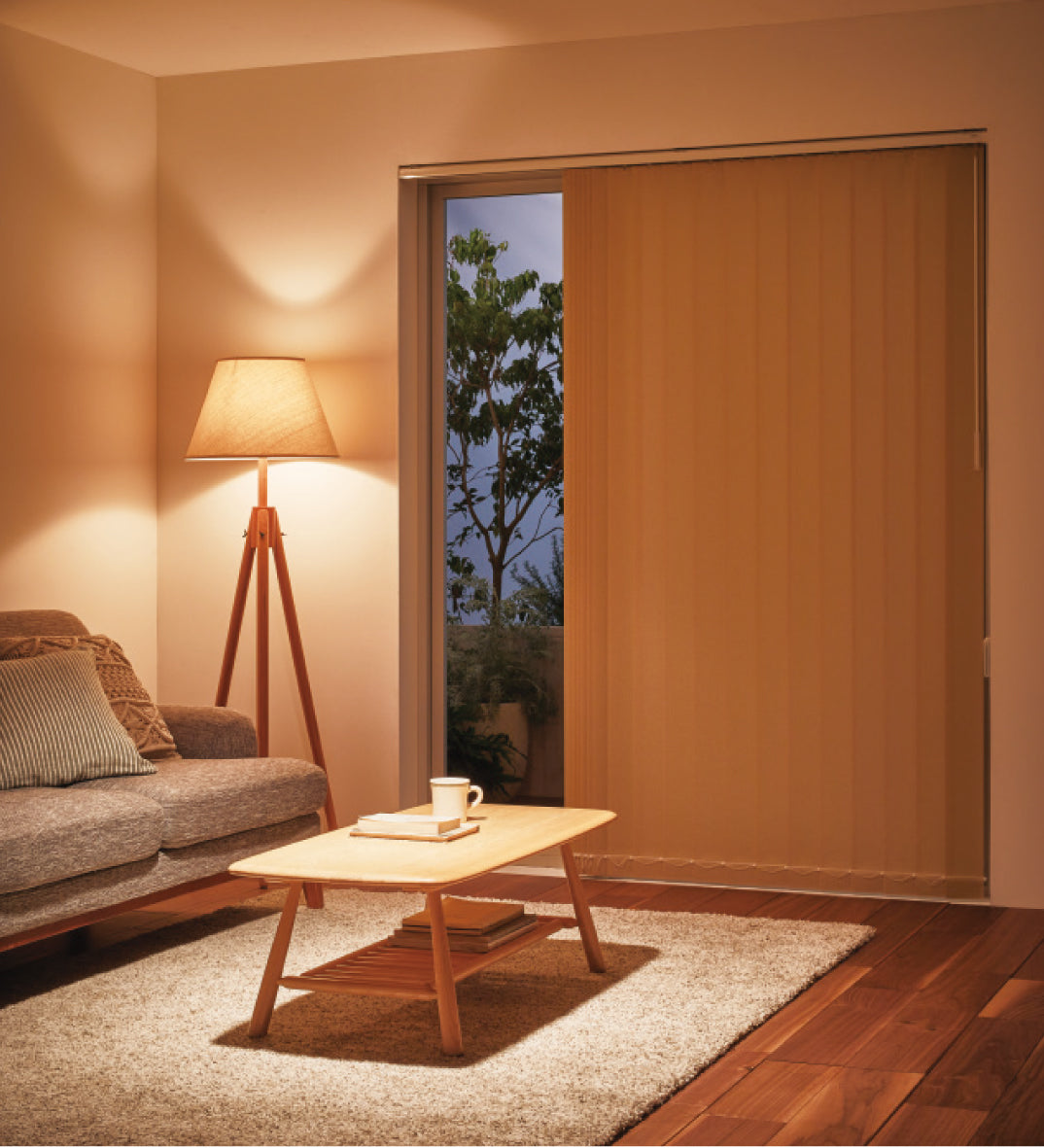 プライベート 室内から室外 夜の画像