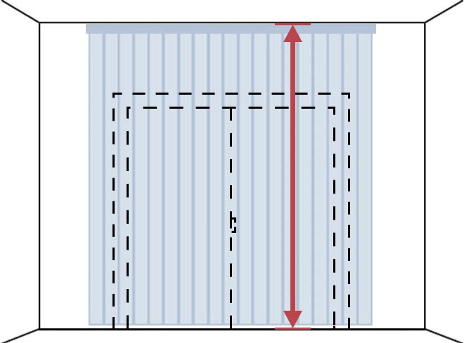 バーチカルブライン 取り付け高さ カーテンレールに取り付ける 掃き出し窓