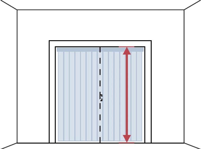 バーチカルブライン 取り付け高さ カーテンレールに取り付ける 掃き出し窓