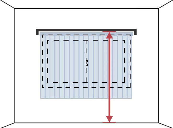 バーチカルブライン 取り付け高さ カーテンレールに取り付ける 腰窓