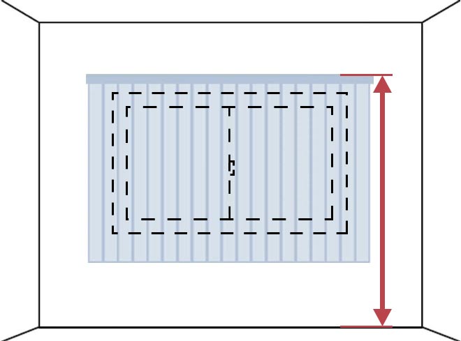 バーチカルブライン 取り付け高さ カーテンレールに取り付ける 腰窓