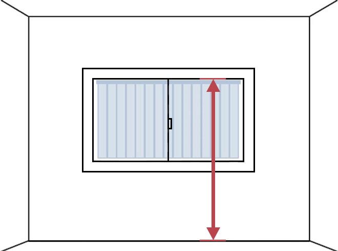 バーチカルブライン 取り付け高さ カーテンレールに取り付ける 腰窓