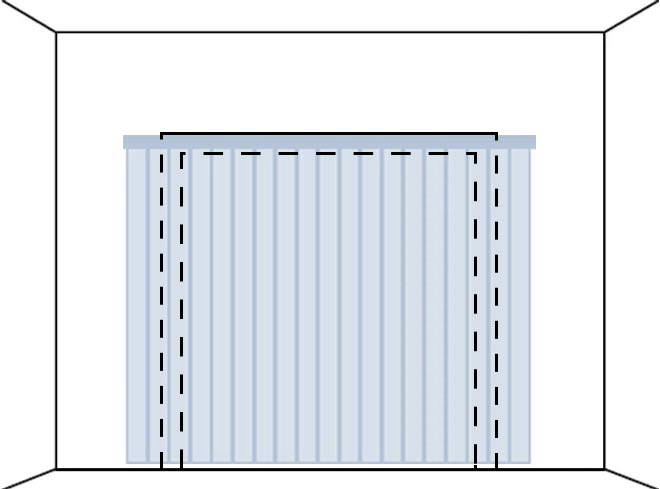 バーチカルブラインド 正面付け 掃き出し窓