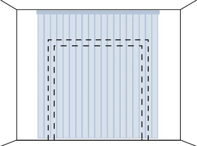 バーチカルブラインド 天井付け 部屋の天井01
