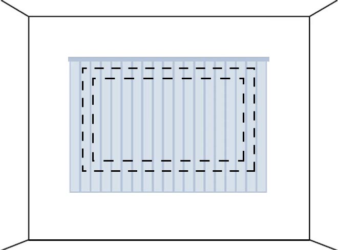 バーチカルブラインド 正面付け 腰壁