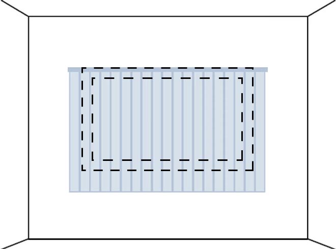 バーチカルブラインド 正面付け 腰壁