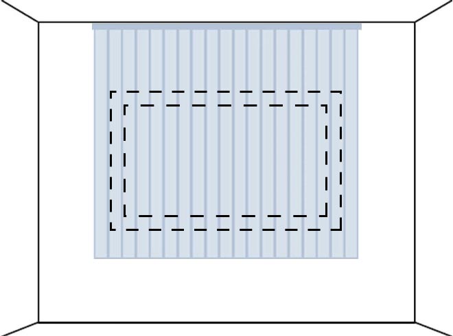 バーチカルブラインド 天井付け 部屋の天井02