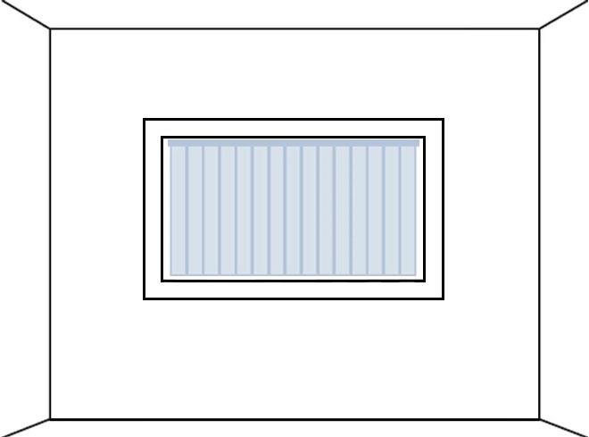 バーチカルブラインド 天井付け 腰窓