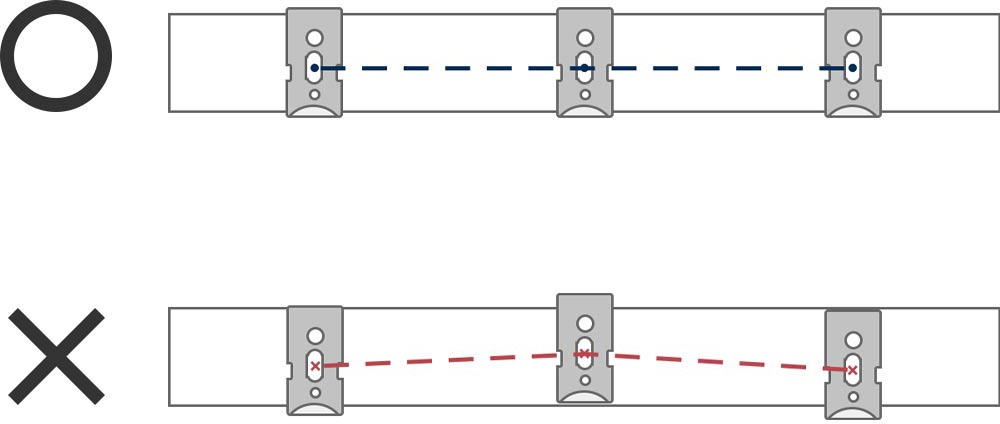 バーチカルブラインド　ブラケット取り付け向き