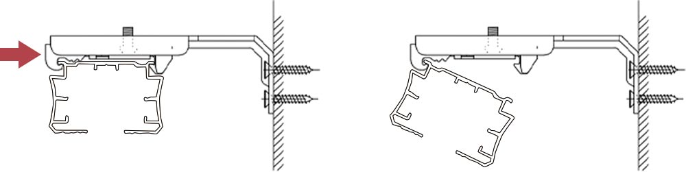 バーチカルブラインド 外し方　正面付け