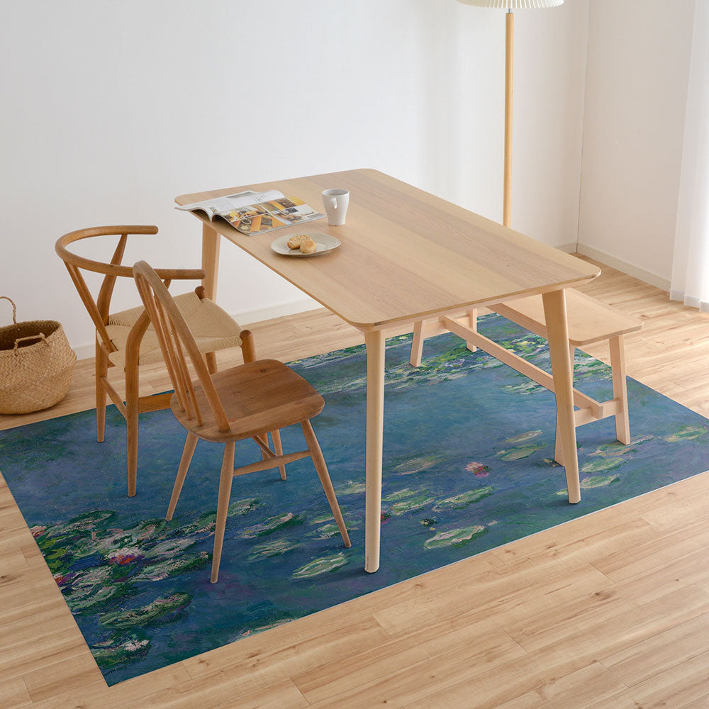 拭けるラグ 「Sheete me ! (シーテミー)」 150cm×220cm モネ Water Lilies