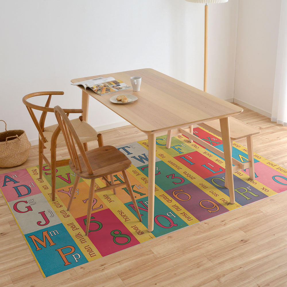 拭けるラグ 「Sheete me ! (シーテミー)」 150cm×220cm The alphabet blocks