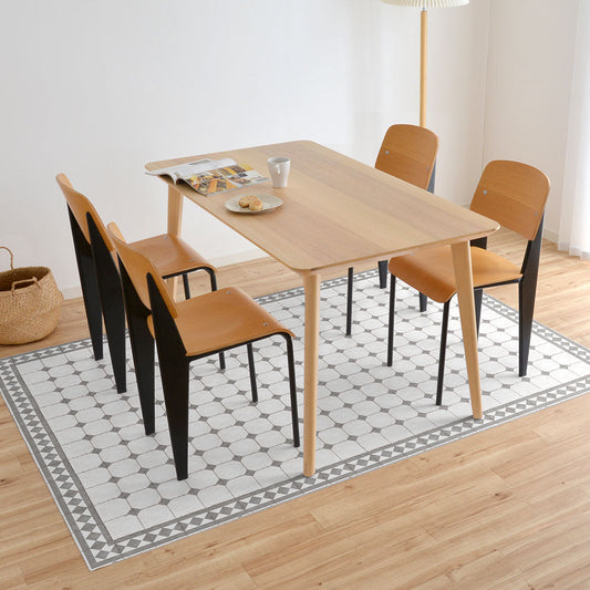 拭けるラグ 「Sheete me ! (シーテミー)」 150cm×220cm レトロタイルダイヤ グレー