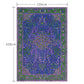 150cm×220cm ビンテージカーペット ブルー×パープル