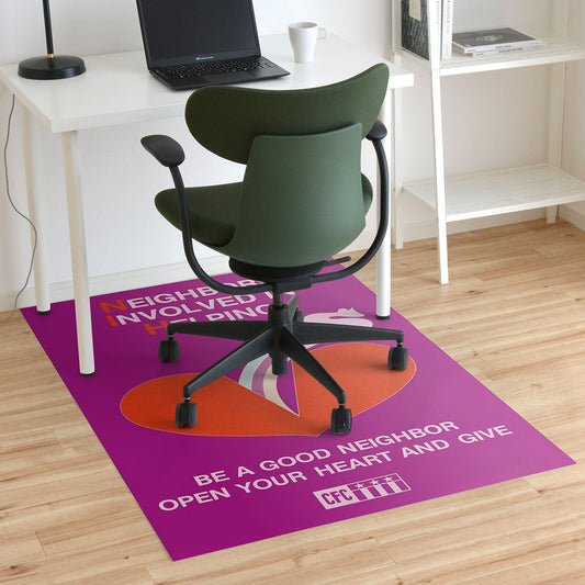 拭けるチェアマット 「Sheete me ! (シーテミー)」 100cm×150cm Neighbors involved in helping