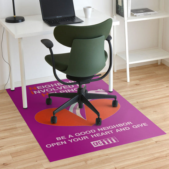 拭けるチェアマット 「Sheete me ! (シーテミー)」 100cm×150cm Neighbors involved in helping