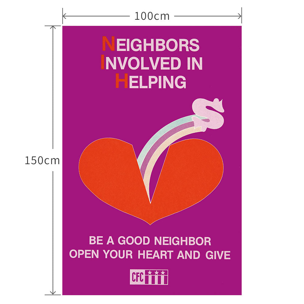 100cm×150cm Neighbors involved in helping