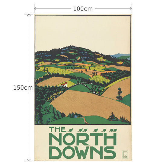 100cm×150cm The North Downs, London Underground