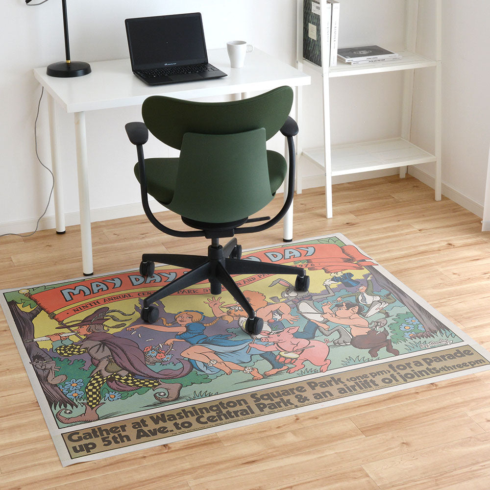 拭けるチェアマット 「Sheete me ! (シーテミー)」 120cm×150cm May day is jay day