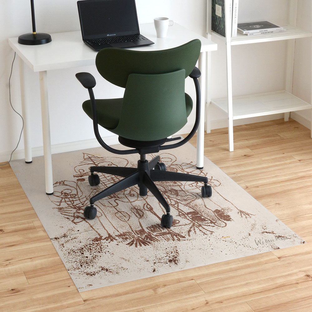 拭けるチェアマット 「Sheete me ! (シーテミー)」 110cm×150cm Skelette