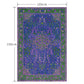100cm×150cm ビンテージカーペット ブルー×パープル