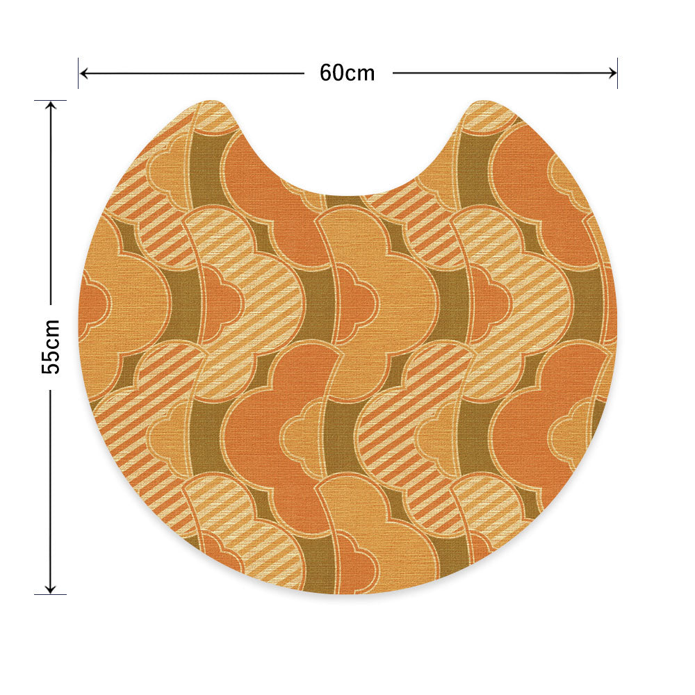 拭ける トイレマット Sheete me! シーテミー サークルタイプ 60cm×55cm ビンテージパターン ユートピア