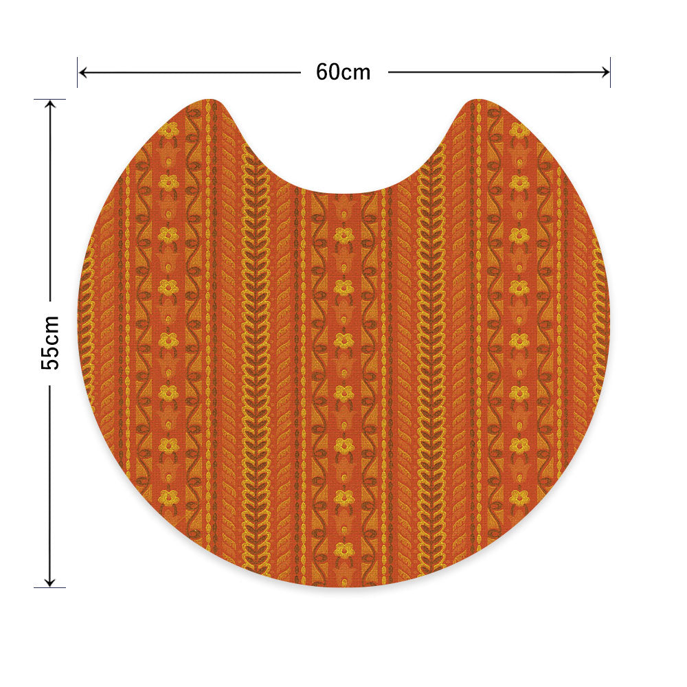 拭ける トイレマット Sheete me! シーテミー サークルタイプ 60cm×55cm ビンテージパターン アマリリス