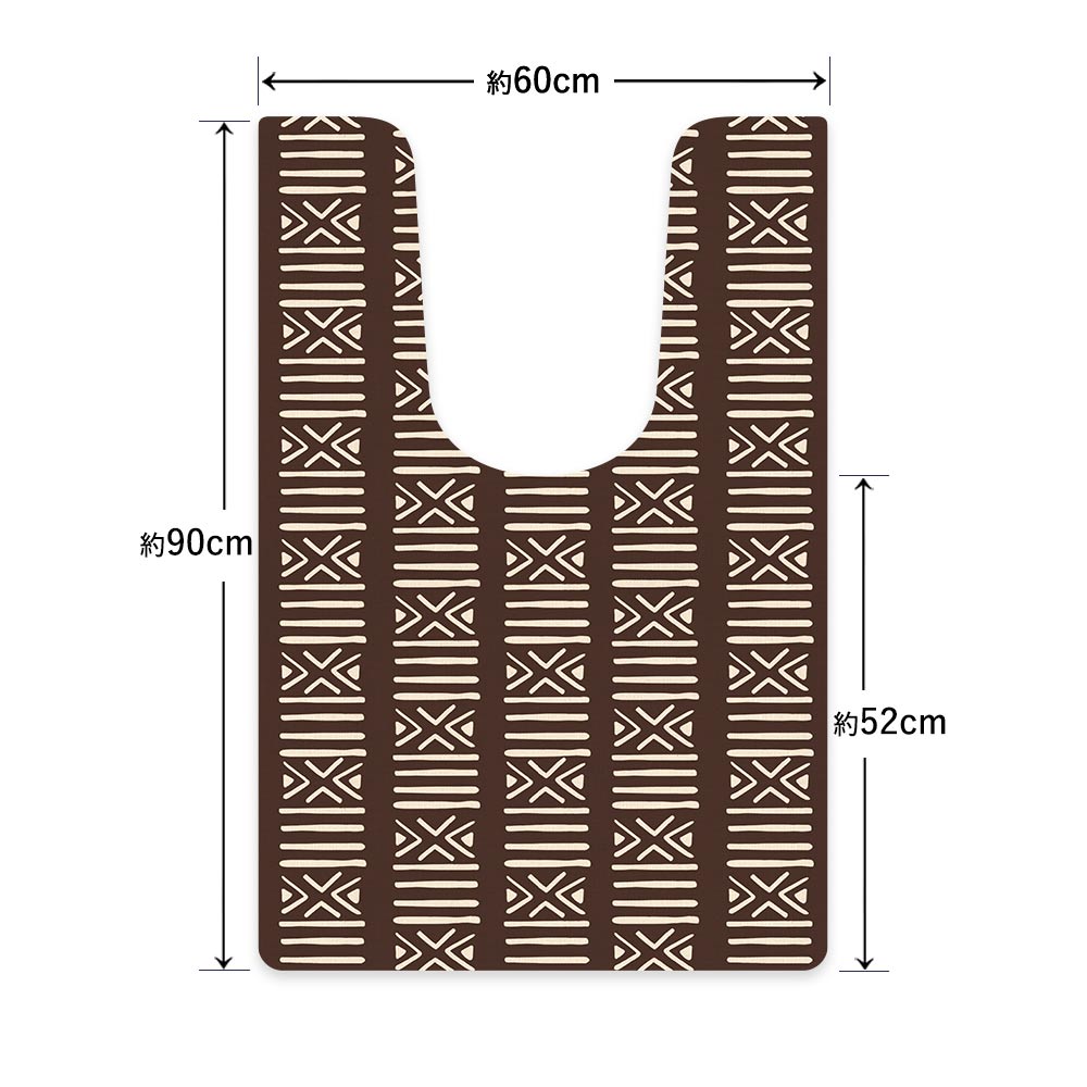 拭ける トイレマット Sheete me! シーテミー ロングタイプ 60cm×90cm アフリカン C06