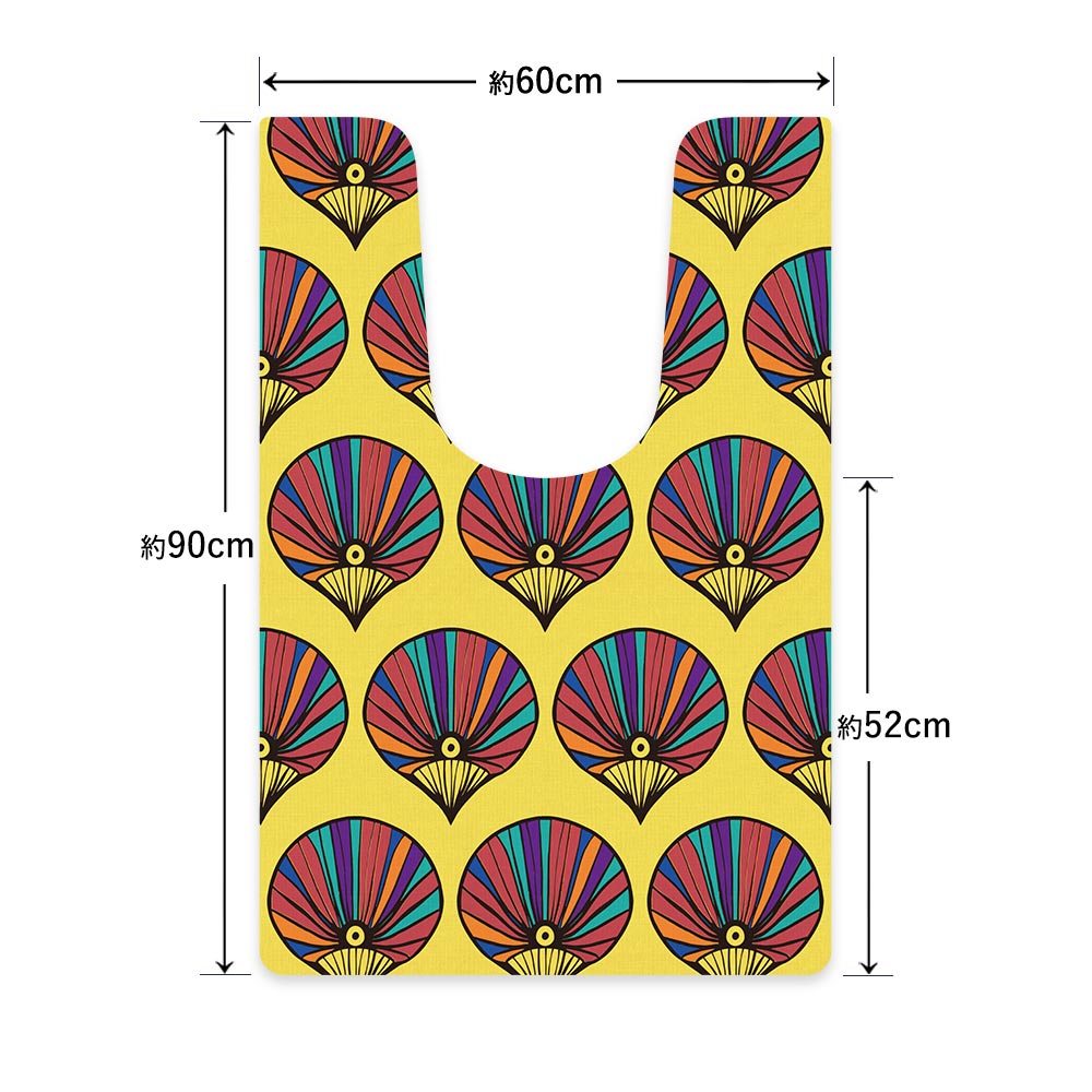 拭ける トイレマット Sheete me! シーテミー ロングタイプ 60cm×90cm アフリカン C12